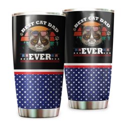 Best Cat Dad Ever Stainless Steel Cup