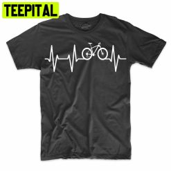 Bicycle Heart Pulse Biking Is Life Graphic Trending Unisex Shirt