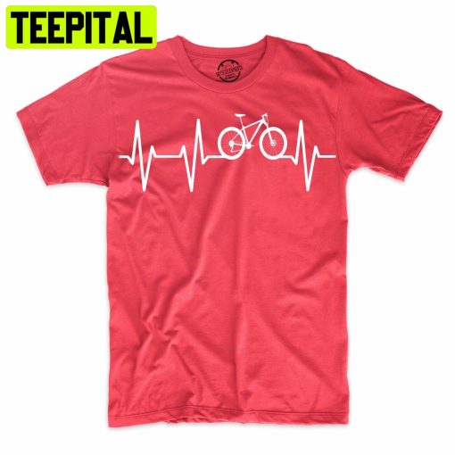 Bicycle Heart Pulse Biking Is Life Graphic Trending Unisex Shirt