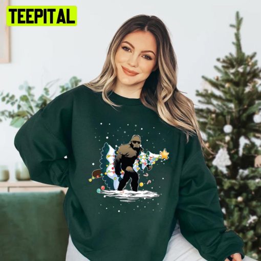 Big Foot Stoolen Christmas Tree Unisex Sweatshirt