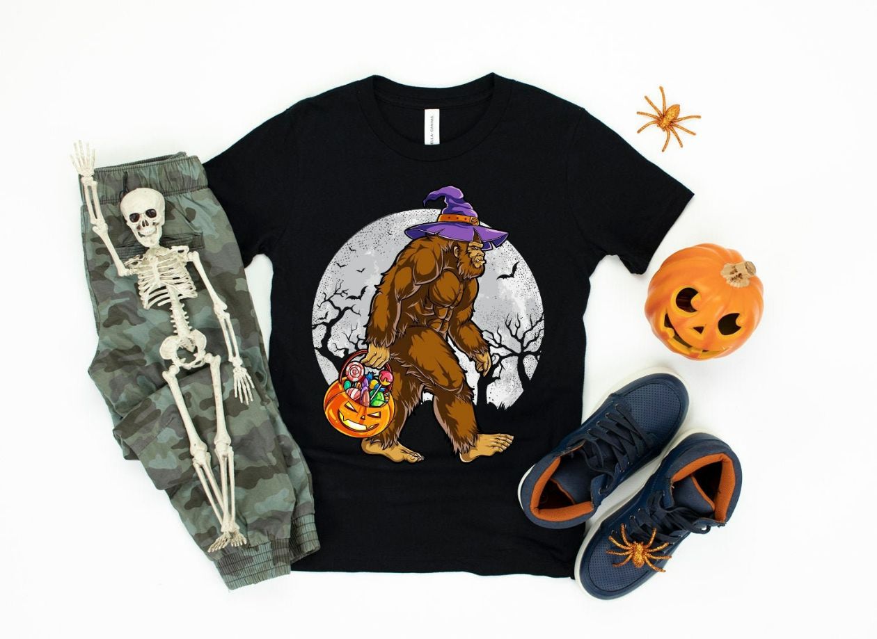 Bigfoot Witch Halloween Shirt
