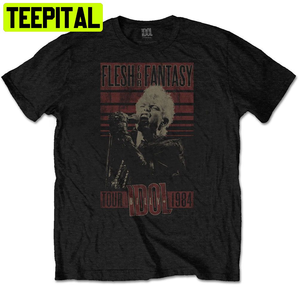 Billy Idol Flesh For Fantasy Tour 1984 Rock Trending Unisex Shirt