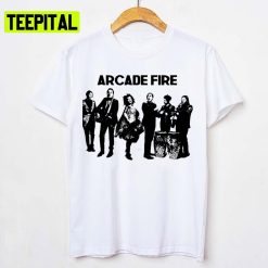 Black And White Art Band Members Arcade Fire Unisex T-Shirt