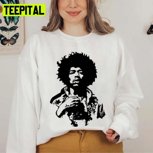 Black And White Art The Legend Jimi Hendrix Unisex Sweatshirt