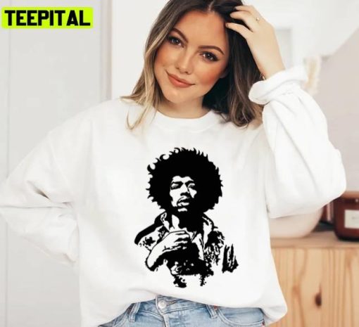 Black And White Art The Legend Jimi Hendrix Unisex Sweatshirt