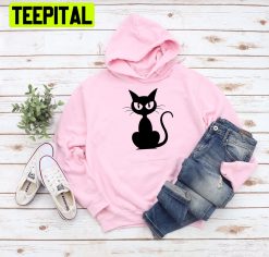 Black Cat Peeking Trending Unisex Hoodie