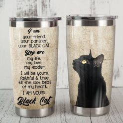 Black Cat You Are My Life My Love Stainless Steel Cup