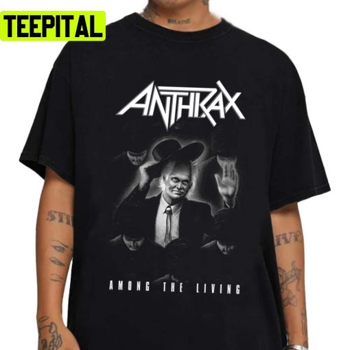 Black Retro Among The Living Anthrax Unisex Sweatshirt