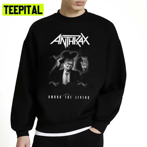 Black Retro Among The Living Anthrax Unisex Sweatshirt