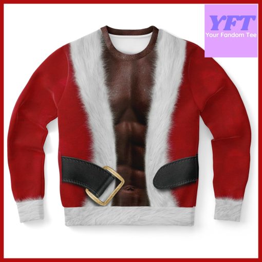 Black Santa Santa Blm Xmas Adult Gag Funny For Xmas 3d Ugly Christmas Sweater