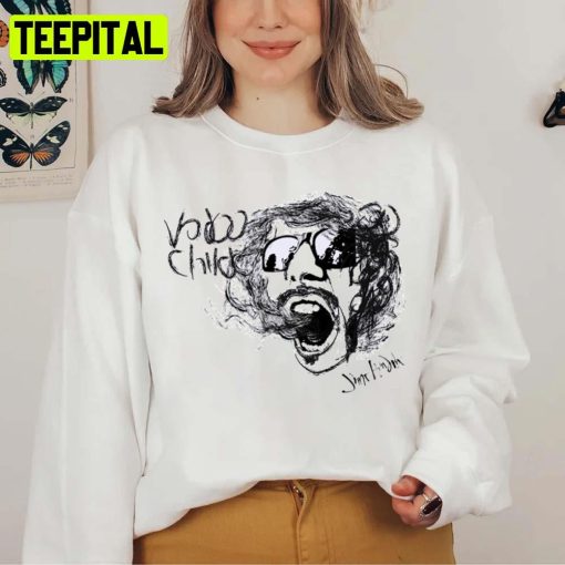 Black Sketck Jimmy Hendrix Art Vodoo Child Unisex Sweatshirt