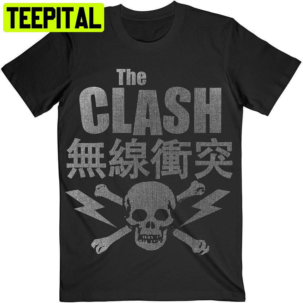 Black The Clash Skull & Crossbones Trending Unisex Shirt