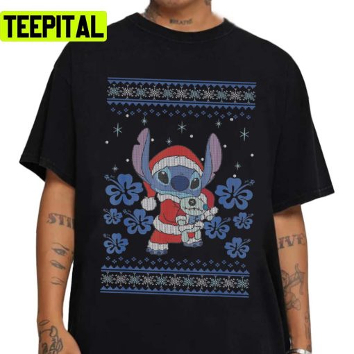 Blue Koala Funny Stitch Disney Christmas Ugly Unisex Sweatshirt