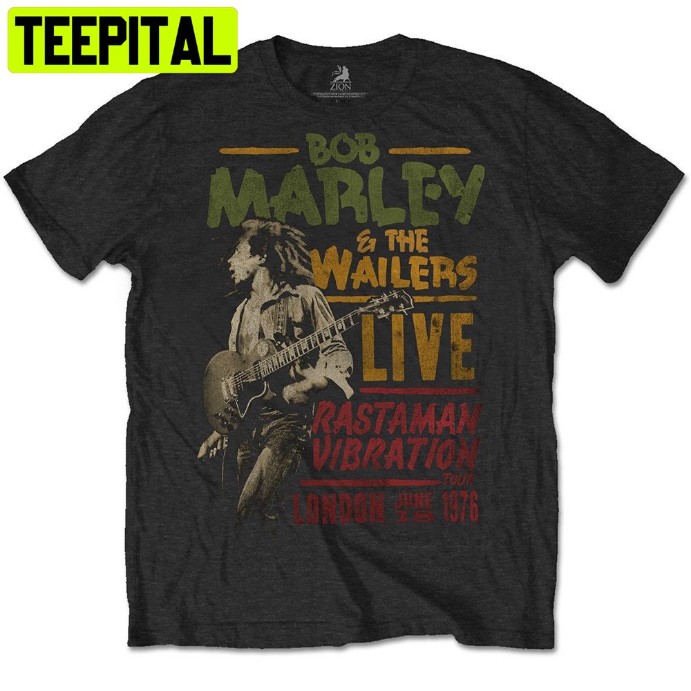 Bob Marley The Wailers Rastaman Vibration Tour Trending Unisex Shirt