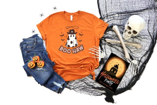 Boo Haw Howdy Funny Ghost Retro Western Vintage Country Cowgirl Fall Pumpkin Halloween Unisex Sweatshirt