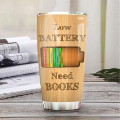 Book Lover Battery Stainless Steel Cup