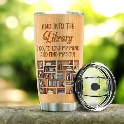 Book Lover Library Stainless Steel Cup