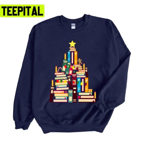 Book Tree Christmas Light Unisex Sweatshirt