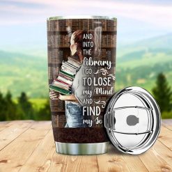 Books Library Stainless Steel Cup