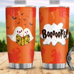 Boooks Funny Ghost Halloween Stainless Steel Cup