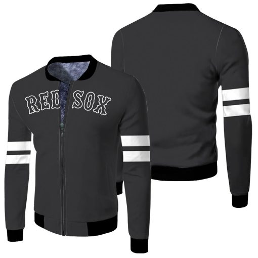 Boston Red Sox Black 2019 Jersey Inspired Style Fleece Bomber Jacket