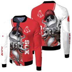 Boston Red Sox Jack Skellington And Zero Fleece Bomber Jacket