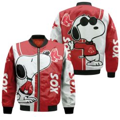 Boston Red Sox Snoopy Lover 3d Printed Bomber Jacket