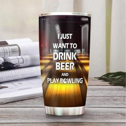 Bowling And Beer Stainless Steel Cup