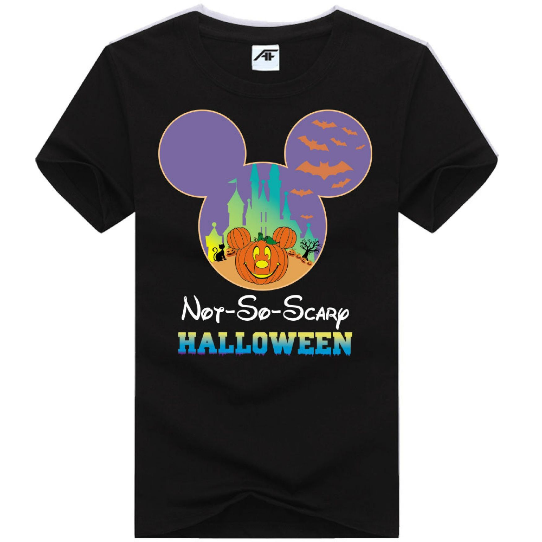 Boys Mickey Minnie Not So Scary Halloween Funny Printed T-Shirt