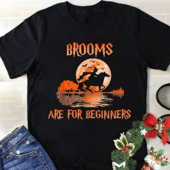 Brooms Are For Beginners Horses Witch Halloween 2021 T-Shirt