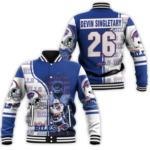 Buffalo Bills 26 Devin Singletary Afc East 2020 Baseball Jacket