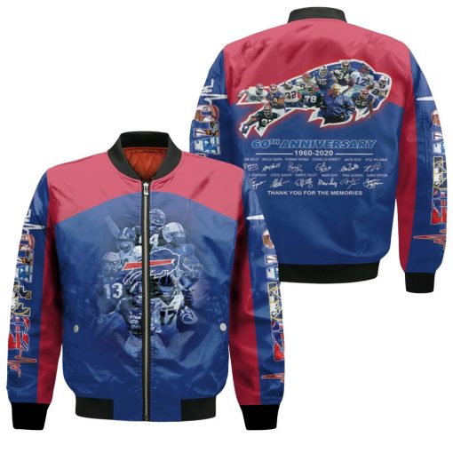 Buffalo Bills 60th Anniversary Player Art With Signature Bomber Jacket