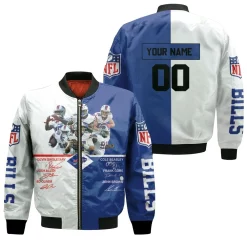 Buffalo Bills Key Players Signed Personalized Bomber Jacket