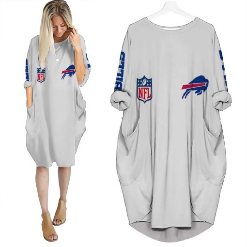 Buffalo Bills Nfl Bomber Jacket 3d Jersey Batwing Pocket Dress