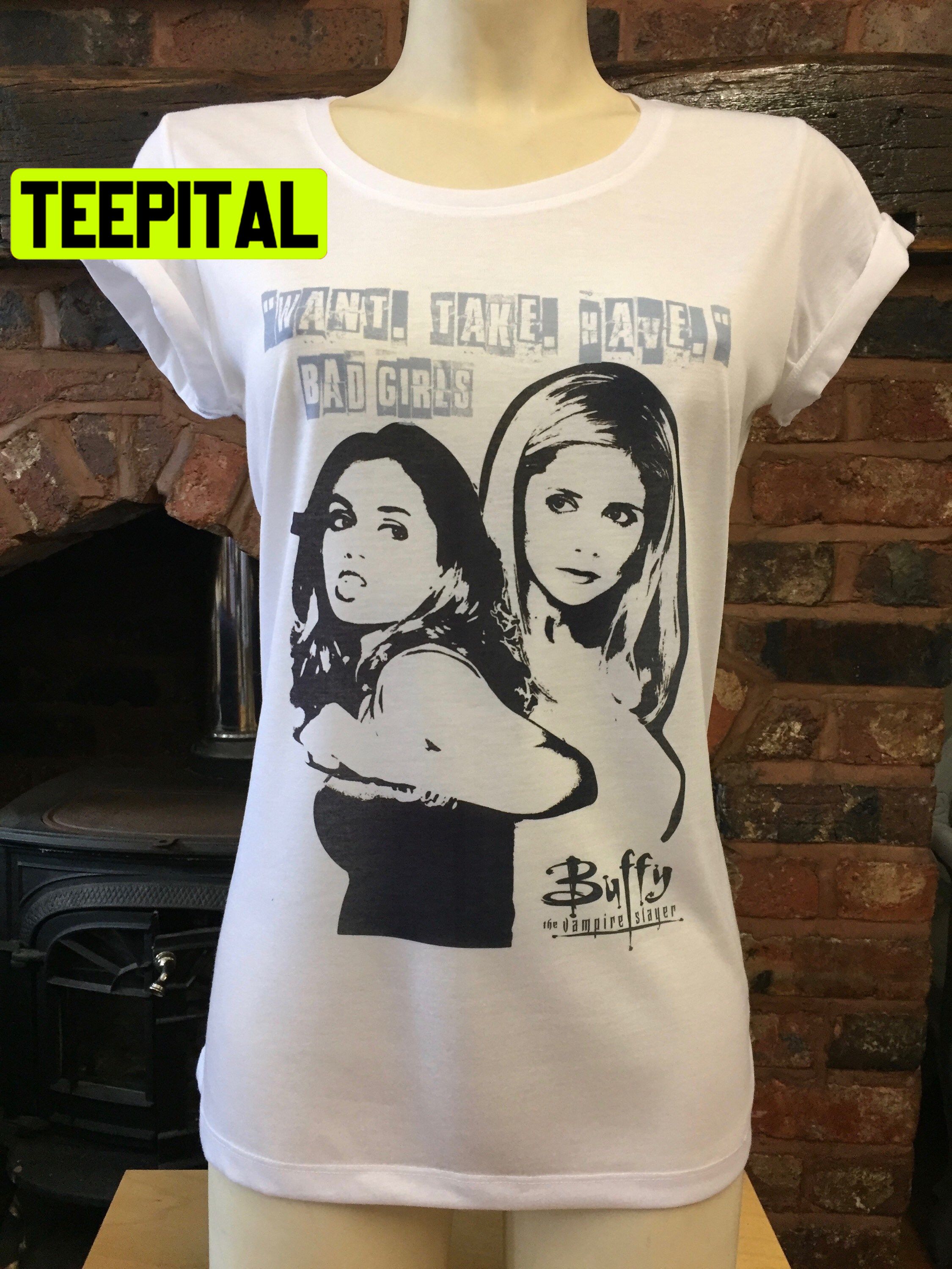 Buffy The Vampire Slayer Buffy And Faith Halloween Trending Unsiex T-Shirt