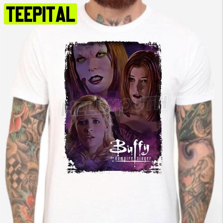 Buffy The Vampire Slayer Buffy And Vampire Willow Season 3 Halloween Trending Unsiex T-Shirt