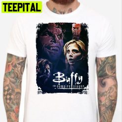 Buffy The Vampire Slayer Cast Season 3 Helpless White Giles Joyce Halloween Trending Unsiex T-Shirt