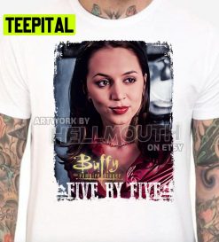 Buffy The Vampire Slayer Faith Five By Five Eliza Dushku Halloween Trending Unsiex T-Shirt