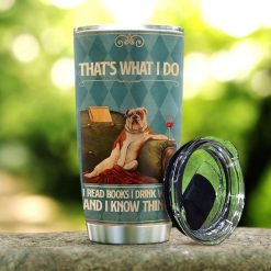 Bulldog Books Wine Know Things Stainless Steel Cup