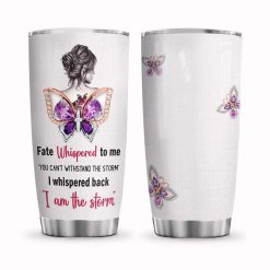 Butterfly Gemstone Stainless Steel Cup