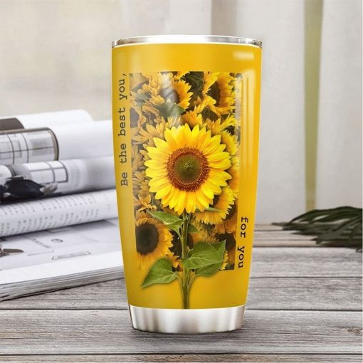 Butterfly Sunflower Stainless Steel Cup