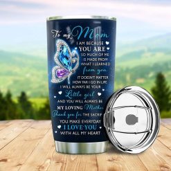 Butterfly To My Mom Jewelry Style Blue Stainless Steel Cup