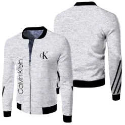 Calvin Klein Three Stripes 3d Jersey Fleece Bomber Jacket