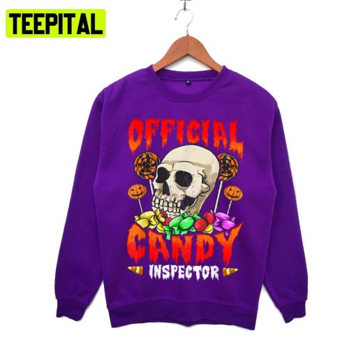 Candy Inspector Trick Or Treat Halloween Illustration Hoodie