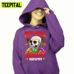 Candy Inspector Trick Or Treat Halloween Illustration Hoodie