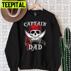 Captain Skeleton Single Dad Halloween Shirt