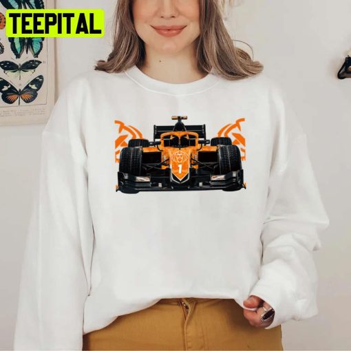 Car With Orange Camouflage Formula 1 Car Racing F1 Unisex T-Shirt