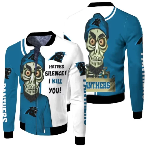 Carolina Panthers Haters I Kill You 3d Fleece Bomber Jacket