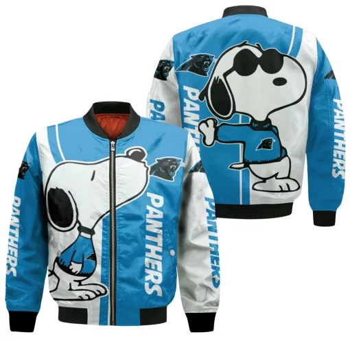 Carolina Panthers Snoopy Lover 3d Printed Bomber Jacket