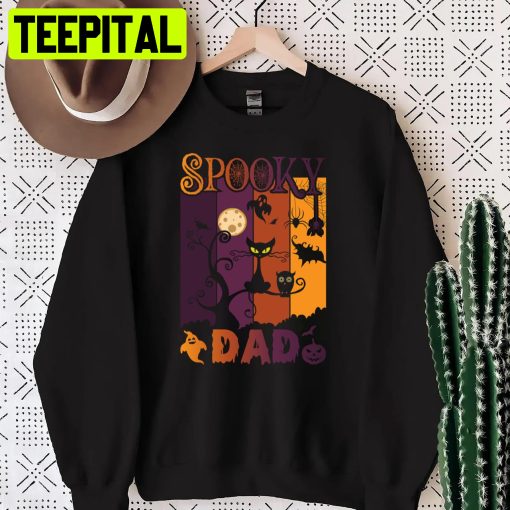 Cat Dad Spooky Dad Halloween Shirt